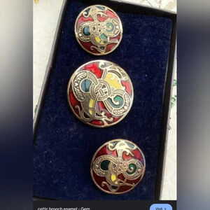 Excellent Sold'or, Miracle Celtic Brooch and earrings set